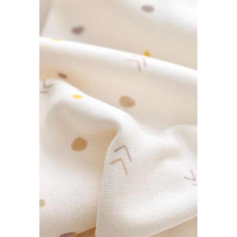 Fashion, accesorii si bijuterii - Copii - Imbracaminte copii - Body-uri copii - Set 2 body-uri cu maneca lunga petrecute bebe unisex -100% bumbac organic - Ecru cu buline, BabyCosy (Marime: 6-9 luni) - Infinity.ro