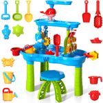 Jucarii, Copii si Bebe - Jucarii si jocuri - Jucarii de exterior - Jucarii pentru plaja si nisip - Masuta de nisip si apa cu scaun si accesorii etajata Whale Tower - Infinity.ro