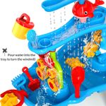 Jucarii, Copii si Bebe - Jucarii si jocuri - Jucarii de exterior - Jucarii pentru plaja si nisip - Masuta de nisip si apa cu scaun si accesorii etajata Whale Tower - Infinity.ro