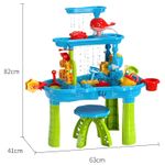 Jucarii, Copii si Bebe - Jucarii si jocuri - Jucarii de exterior - Jucarii pentru plaja si nisip - Masuta de nisip si apa cu scaun si accesorii etajata Whale Tower - Infinity.ro