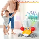 Jucarii, Copii si Bebe - Jucarii si jocuri - Jucarii bebelusi - Jucarii interactive bebelusi - Jucarie interactiva Crab cu senzor de miscare, galben - Infinity.ro