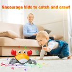 Jucarii, Copii si Bebe - Jucarii si jocuri - Jucarii bebelusi - Jucarii interactive bebelusi - Jucarie interactiva Crab cu senzor de miscare, galben - Infinity.ro