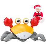 Jucarii, Copii si Bebe - Jucarii si jocuri - Jucarii bebelusi - Jucarii interactive bebelusi - Jucarie interactiva Crab cu senzor de miscare, galben - Infinity.ro
