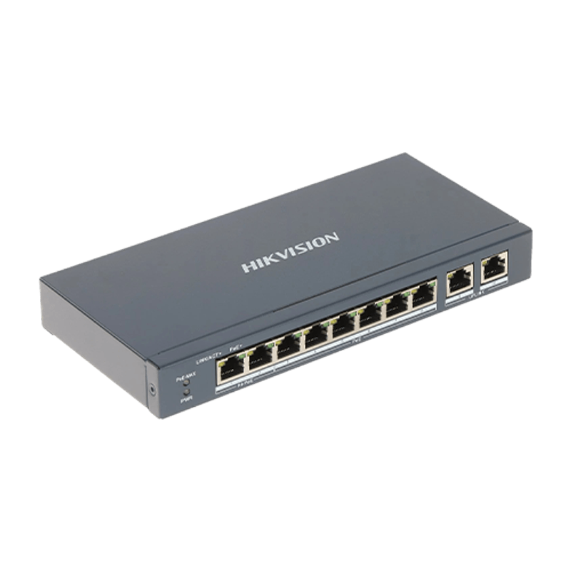 PC, gaming si accesorii - Retelistica - Switch-uri - Switch-uri cu management - Switch 8 porturi 100 Mbps, PoE at/bf/bt, Smart Management - HIKVISION DS-3E1310HP-EI - Infinity.ro