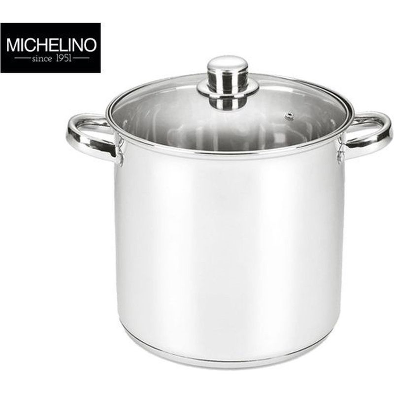 Casa si Gradina - Bucatarie si vesela - Vase pentru gatit - Oale si cratite - Oala cu capac Michelino XXL, 17 litri, 32 cm, otel inoxidabil, argintiu - Infinity.ro