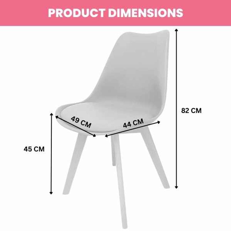 Casa si Gradina - Mobilier - Scaune si fotolii - Scaune - Set 2 Scaune cu Picioare din Lemn, Sezut din PP si Perna din Piele Ecologica, Maxim 120 Kg, 49 x 45 x 82 cm, Negru - Infinity.ro