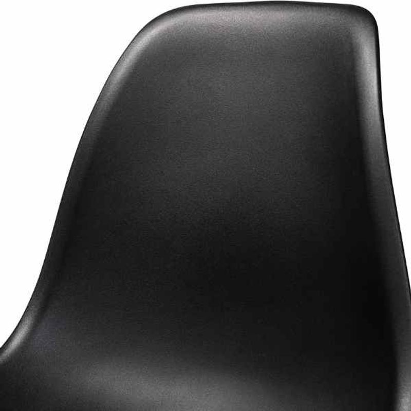 Casa si Gradina - Mobilier - Scaune si fotolii - Scaune - Set 3 Scaune cu Picioare din Lemn de Fag, Cadru Metalic, Sezut PP, Maxim 120 Kg, 46 x 54 x 82 cm, Negru - Infinity.ro