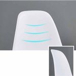 Casa si Gradina - Mobilier - Scaune si fotolii - Scaune - Set 4 Scaune cu Picioare din Lemn de Fag, Cadru Metalic, Sezut PP, Maxim 120 Kg, 46 x 54 x 82 cm, Alb - Infinity.ro