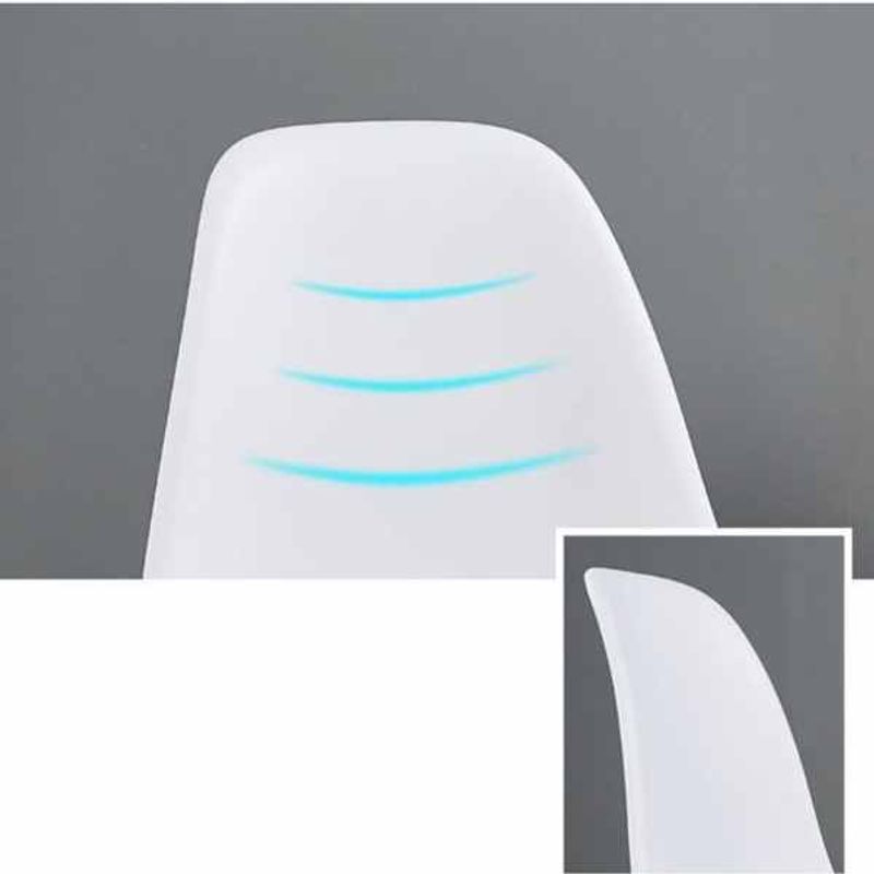 Casa si Gradina - Mobilier - Scaune si fotolii - Scaune - Set 4 Scaune cu Picioare din Lemn de Fag, Cadru Metalic, Sezut PP, Maxim 120 Kg, 46 x 54 x 82 cm, Alb - Infinity.ro