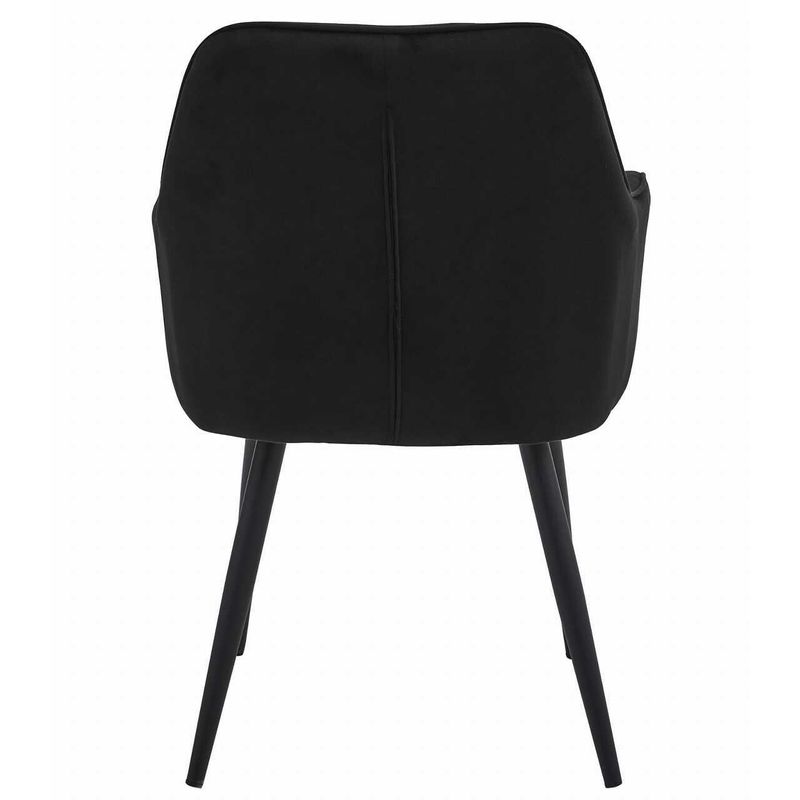 Casa si Gradina - Mobilier - Scaune si fotolii - Scaune - Scaun stil fotoliu bucatarie/living, Mercaton, York, catifea, metal, negru, 56x62x83.5 cm - Infinity.ro