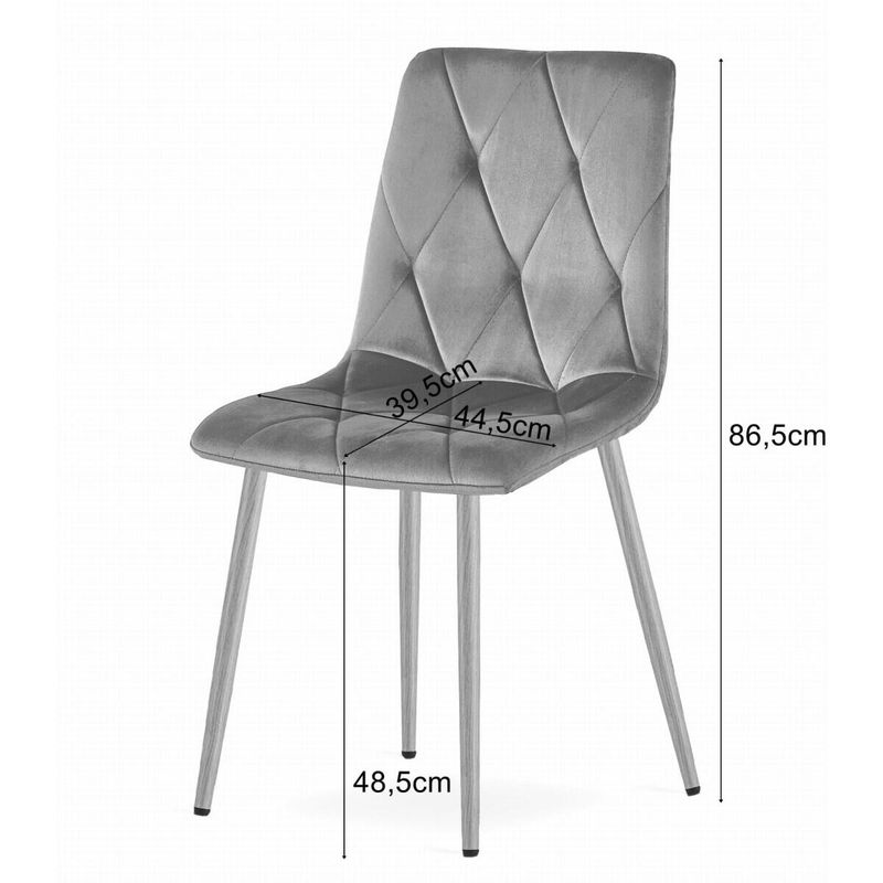 Casa si Gradina - Mobilier - Scaune si fotolii - Scaune - Scaun bucatarie/living, Mercaton, Libra, catifea, metal, verde, 45x54x86.5 cm - Infinity.ro