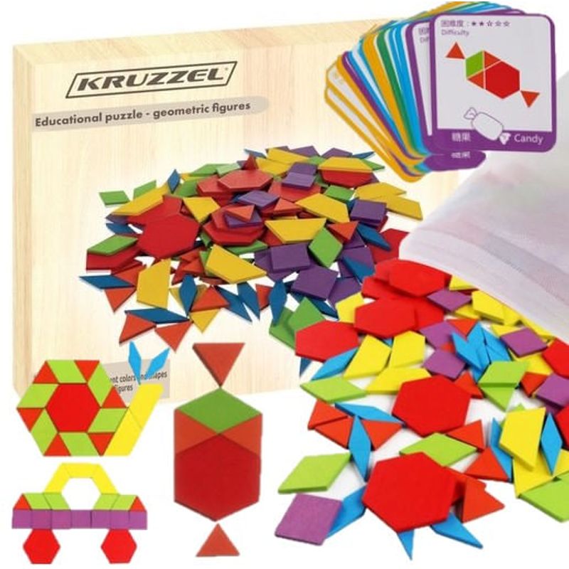 Jucarii, Copii si Bebe - Jucarii si jocuri - Jucarii & jocuri educative - Jocuri si jucarii educative - Puzzle educativ cu figuri geometrice - Infinity.ro