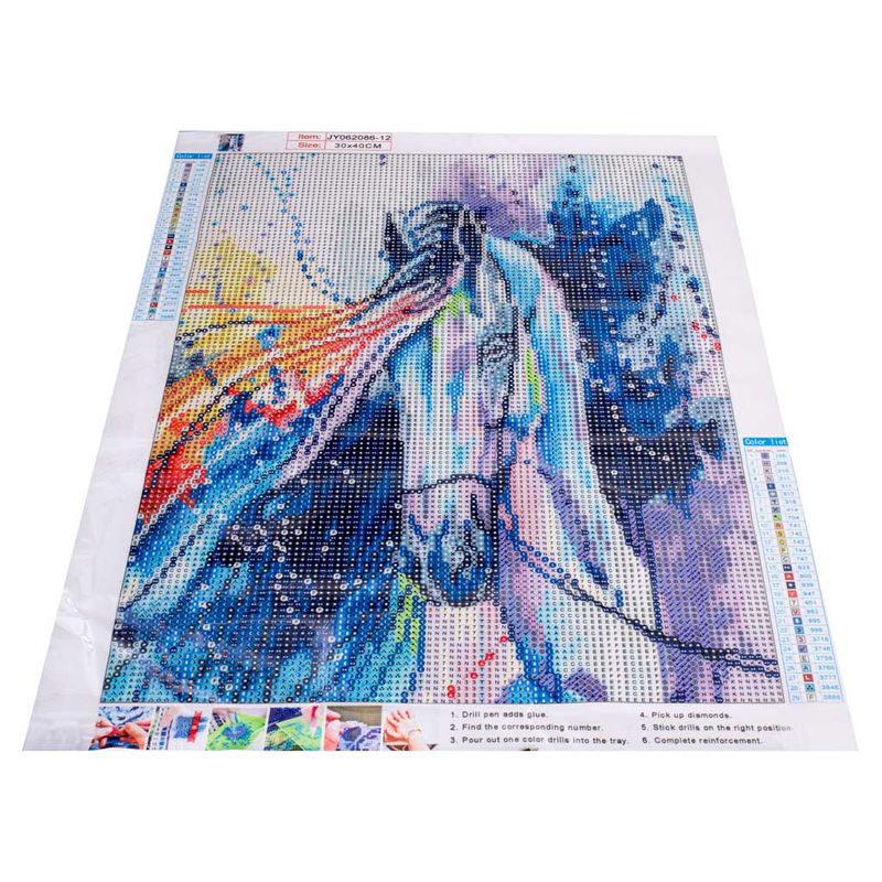 Jucarii, Copii si Bebe - Jucarii si jocuri - Jucarii & jocuri educative - Seturi de artizanat - Pictura, Broderie, Mozaic cu Diamante 5D 40 cm x 30 cm model Cal - Infinity.ro