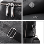 Fashion, accesorii si bijuterii - Femei - Accesorii femei - Genti si rucsacuri femei - Rucsac dama din piele naturala, Luna, Negru - Infinity.ro