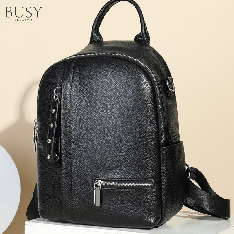 Fashion, accesorii si bijuterii - Femei - Accesorii femei - Genti si rucsacuri femei - Rucsac dama piele naturala, Eclisse, Negru - Infinity.ro