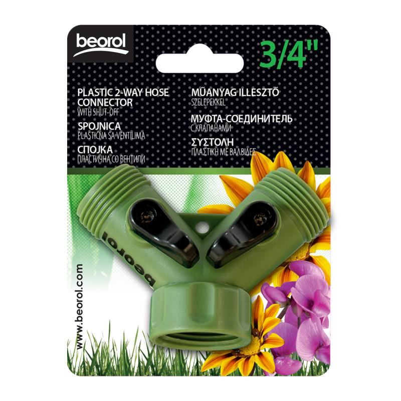 Casa si Gradina - Gradinarit si plante - Instalatii si accesorii pentru irigatii - Accesorii irigare - Mufa derivatie, 2 directii, filet exterior 3/4, BEOROL - Infinity.ro