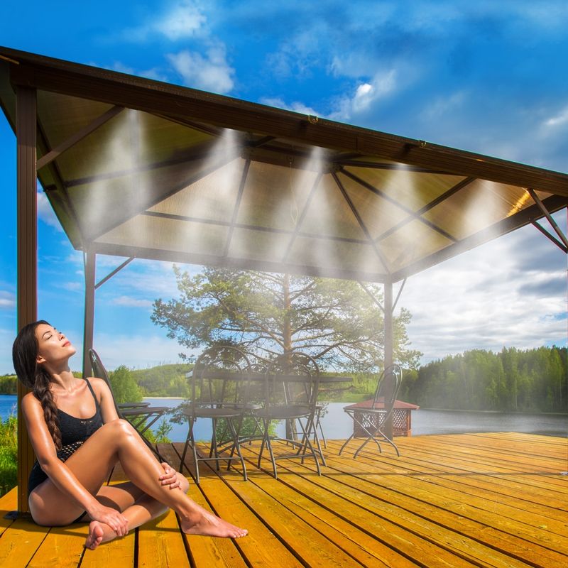 Casa si Gradina - Gradinarit si plante - Instalatii si accesorii pentru irigatii - Accesorii irigare - Pulverizatoare de apa tip ceata - 10 m - 10 duze - Infinity.ro