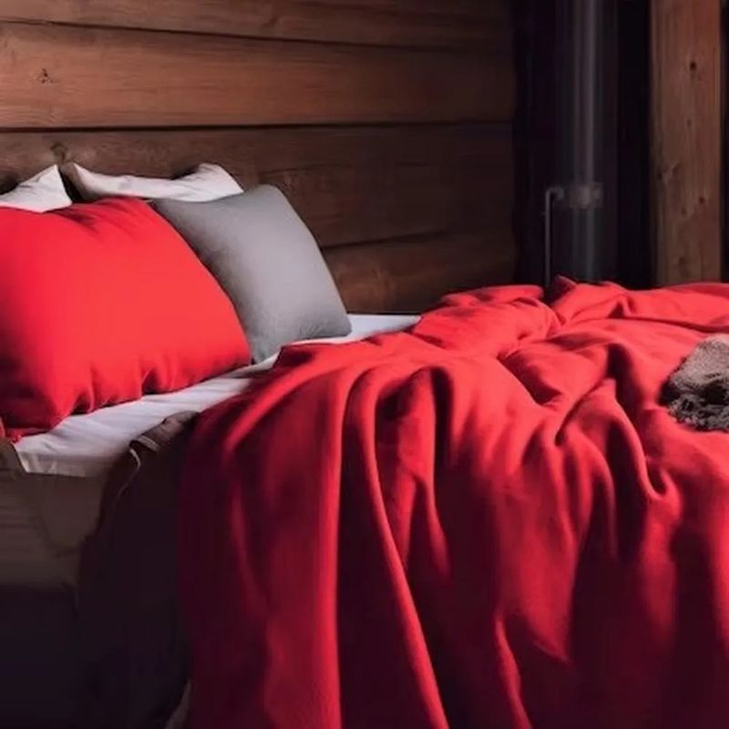 Casa si Gradina - Textile si covoare - Lenjerii de pat - Cearceafuri de pat - Cearceaf de pat Kotonia Home, 100% bumbac, Olandina color, 220x240 cm, rosu - Infinity.ro