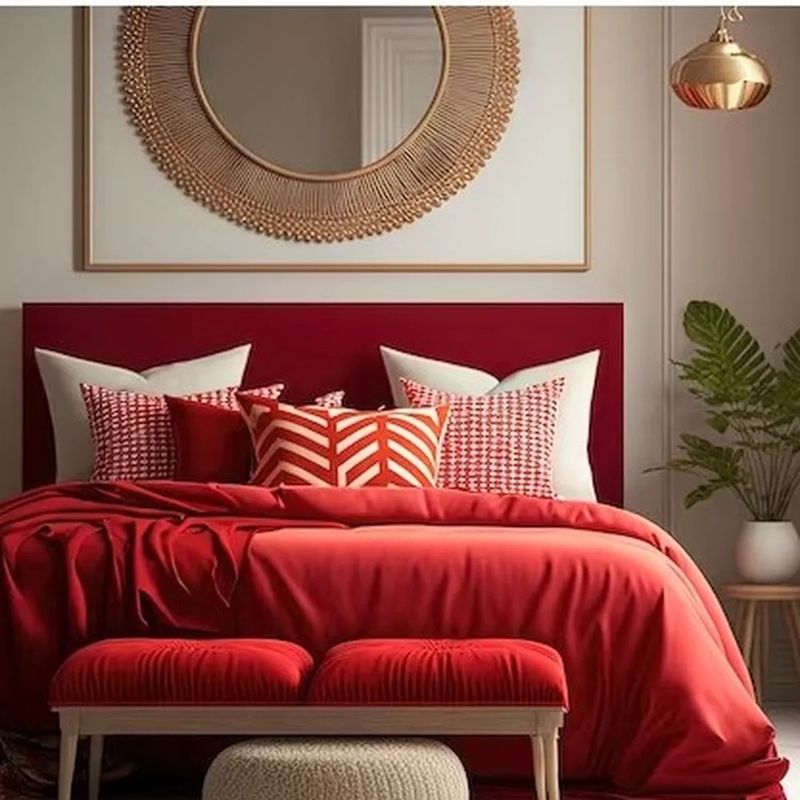 Casa si Gradina - Textile si covoare - Lenjerii de pat - Cearceafuri de pat - Cearceaf de pat Kotonia Home, 100% bumbac, Olandina color, 220x240 cm, rosu - Infinity.ro