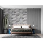 Casa si Gradina - Constructii - Materiale constructii - Placi decorative - Panou decorativ, PVC, model caramida 3D, nuante gri deschis, 96x48.5cm - Infinity.ro