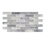 Casa si Gradina - Constructii - Materiale constructii - Placi decorative - Panou decorativ, PVC, model caramida 3D, nuante gri deschis, 96x48.5cm - Infinity.ro