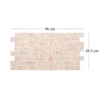 Casa si Gradina - Constructii - Materiale constructii - Placi decorative - Panou decorativ, PVC, model piatra 3D, nuante maro rosiatic, 96x48.5 cm - Infinity.ro