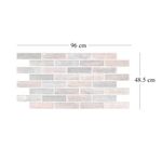 Casa si Gradina - Constructii - Materiale constructii - Placi decorative - Panou decorativ, PVC, model caramida 3D, gri si portocaliu, 96x48.5 cm - Infinity.ro