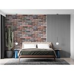 Casa si Gradina - Constructii - Materiale constructii - Placi decorative - Panou decorativ, PVC, model caramida 3D, gri si portocaliu, 96x48.5 cm - Infinity.ro