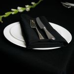 Casa si Gradina - Textile si covoare - Textile bucatarie - Servete si naproane - Set 10 Servetele masa Kotonia Home Hotel, 100% bumbac, creton, dimensiunea 40x40 cm, negru - Infinity.ro