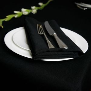 Set 10 Servetele masa Kotonia Home Hotel, 100% bumbac, creton, dimensiunea 40x40 cm, negru