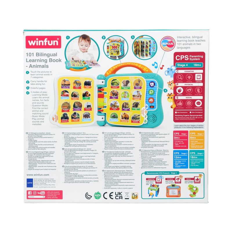 Carti si Birotica - Carti - Carti pentru copii - Carti pentru bebelusi - Winfun carticica bilingva pentru invatarea animalelor - Infinity.ro