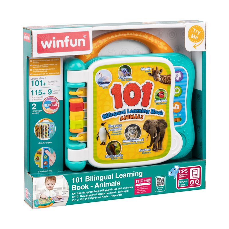 Carti si Birotica - Carti - Carti pentru copii - Carti pentru bebelusi - Winfun carticica bilingva pentru invatarea animalelor - Infinity.ro