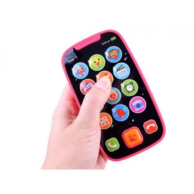Jucarii, Copii si Bebe - Jucarii si jocuri - Jucarii bebelusi - Jucarii interactive bebelusi - Primul meu telefon smart roz cu muzica si lumini - Infinity.ro