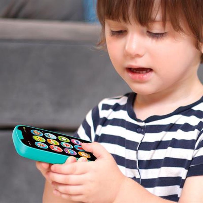 Jucarii, Copii si Bebe - Jucarii si jocuri - Jucarii bebelusi - Jucarii interactive bebelusi - Primul meu telefon smart verde cu muzica si lumini - Infinity.ro