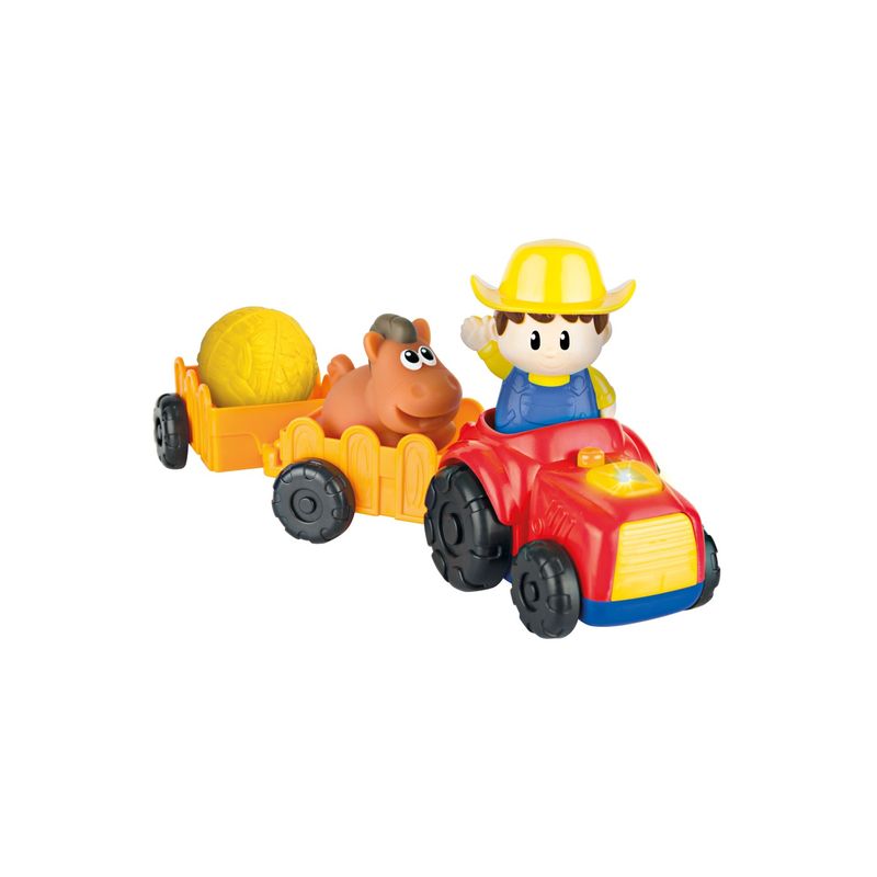 Jucarii, Copii si Bebe - Jucarii si jocuri - Jucarii bebelusi - Jucarii interactive bebelusi - Winfun tractoras cu remorca si figurina fermier - Infinity.ro