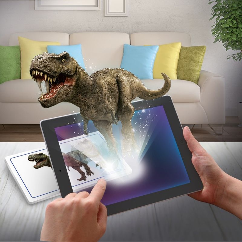 Jucarii, Copii si Bebe - Jucarii si jocuri - Jucarii & jocuri educative - Jucarii interactive - Descopera dinozaurul t-rex & triceraptor fluo stiinta si joaca - Infinity.ro