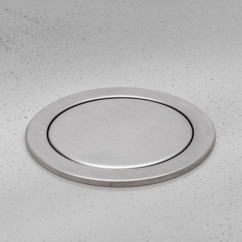 Casa si Gradina - Electrice - Accesorii electrice - Prelungitoare, triple, fise - Distribuitor 3 prize, protectie pentru copii, 2 USB, Carcasa Metalica, Montare pe Blat, 230 V, 60 x 350 mm, Argintiu - Infinity.ro