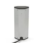 Casa si Gradina - Electrice - Accesorii electrice - Prelungitoare, triple, fise - Distribuitor 3 prize, protectie pentru copii si 2 USB, Montare pe Colt, Rabatabil, 250 V, 276 x 99.5 x 51.7 mm, Argintiu - Infinity.ro