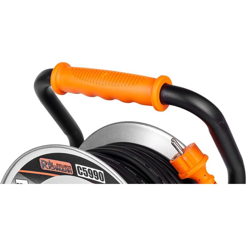 Casa si Gradina - Electrice - Accesorii electrice - Prelungitoare, triple, fise - Prelungitor electric industrial, pe tambur, 3x1.5 mm², IP44, 25 m, Richmann Exclusive - Infinity.ro