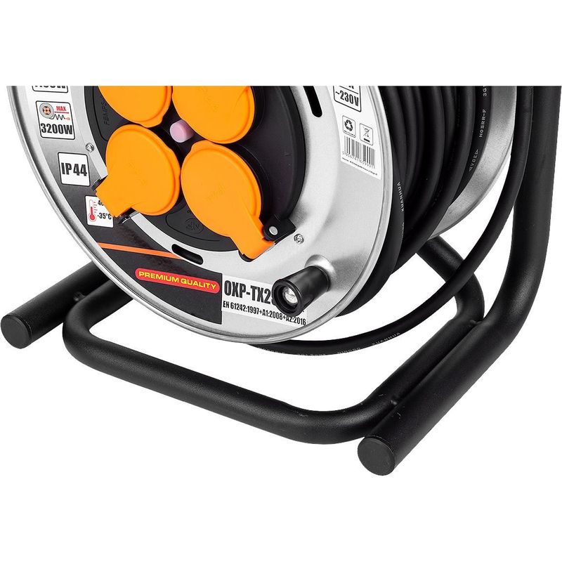 Casa si Gradina - Electrice - Accesorii electrice - Prelungitoare, triple, fise - Prelungitor electric industrial, pe tambur, 3x1.5 mm², IP44, 25 m, Richmann Exclusive - Infinity.ro