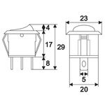 Casa si Gradina - Electrice - Accesorii electrice - Accesorii prize si intrerupatoare - Interupator basculant1 circuit6A-250VON-OFFlumini de albastru - Infinity.ro