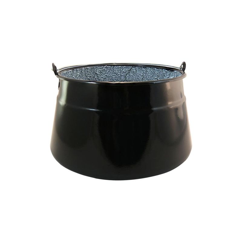 Casa si Gradina - Bucatarie si vesela - Vase pentru gatit - Oale si cratite - Ceaun emailat cu maner, fund plat, 10 L, Perfect Home - Infinity.ro