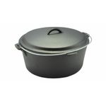 Casa si Gradina - Bucatarie si vesela - Vase pentru gatit - Oale si cratite - Ceaun fonta, cu maner si capac, 7.2 L, 30x14 cm, Perfect Home - Infinity.ro