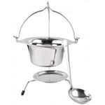 Casa si Gradina - Bucatarie si vesela - Vase pentru gatit - Oale si cratite - Set pentru servire ceaun, din inox, 0.8 L, 3 piese, Magic Home - Infinity.ro