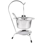 Casa si Gradina - Bucatarie si vesela - Vase pentru gatit - Oale si cratite - Set pentru servire ceaun, din inox, 0.8 L, 3 piese, Magic Home - Infinity.ro