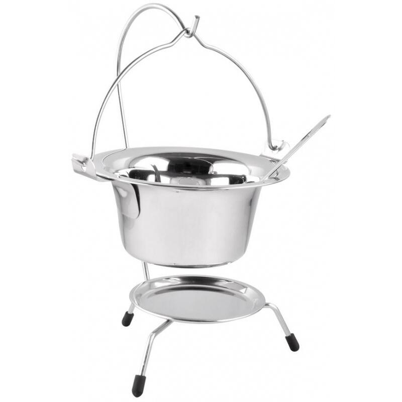 Casa si Gradina - Bucatarie si vesela - Vase pentru gatit - Oale si cratite - Set pentru servire ceaun, din inox, 0.8 L, 3 piese, Magic Home - Infinity.ro