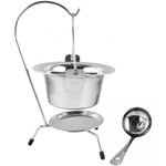 Casa si Gradina - Bucatarie si vesela - Vase pentru gatit - Oale si cratite - Set pentru servire ceaun, din inox, 0.8 L, 3 piese, Magic Home - Infinity.ro
