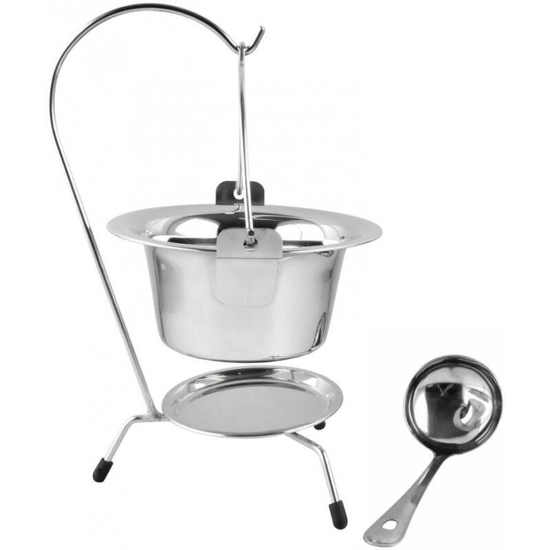 Casa si Gradina - Bucatarie si vesela - Vase pentru gatit - Oale si cratite - Set pentru servire ceaun, din inox, 0.8 L, 3 piese, Magic Home - Infinity.ro