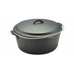 Casa si Gradina - Bucatarie si vesela - Vase pentru gatit - Oale si cratite - Ceaun fonta, cu maner si capac, 6 L, 30x10 cm, Perfect Home - Infinity.ro