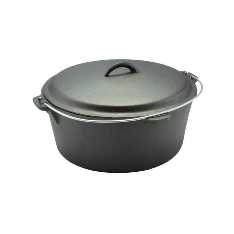 Casa si Gradina - Bucatarie si vesela - Vase pentru gatit - Oale si cratite - Ceaun fonta, cu maner si capac, 6 L, 30x10 cm, Perfect Home - Infinity.ro